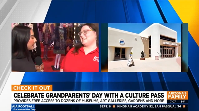 Sept. 7, 2025 (3TV Arizona’s Family, Phoenix) – Celebrate Grandparents’ Day With A Culture Pass